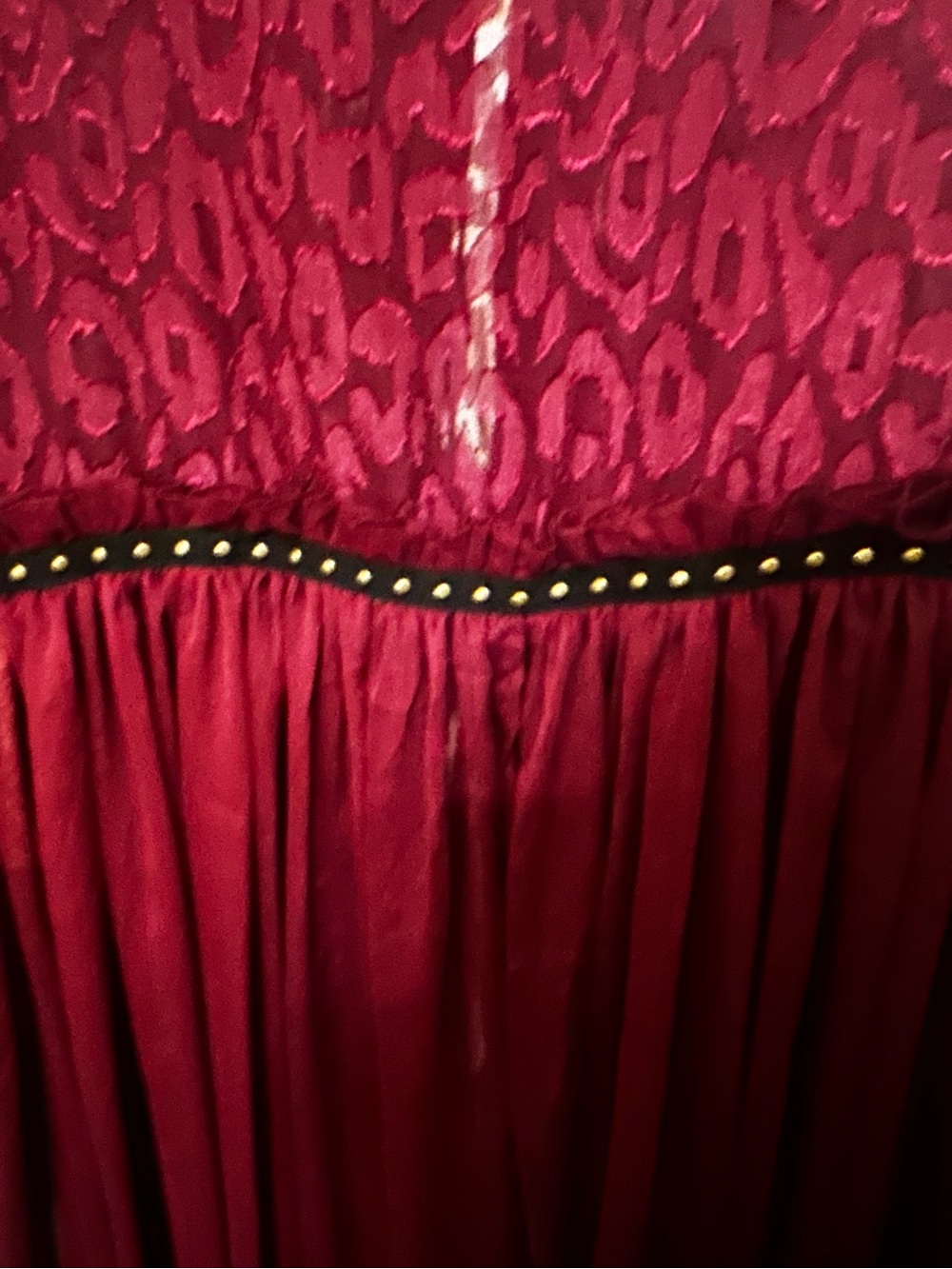 Burgundy studded maxi top or duster nwot xl - Picture 7 of 13
